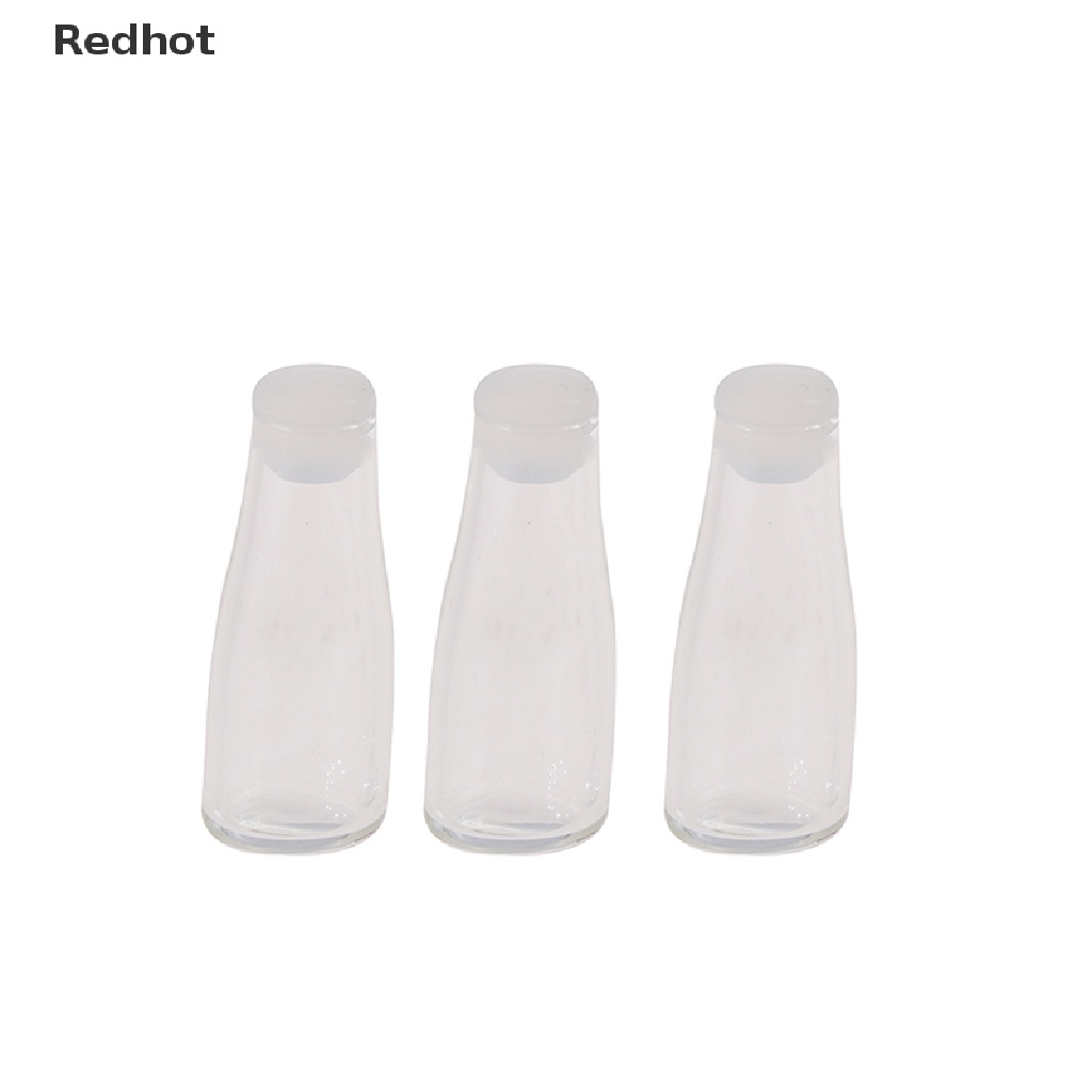 Bộ 3 Bình Thủy Tinh Mini Tỉ Lệ 1: 12 Trang Trí Nhà Búp Bê