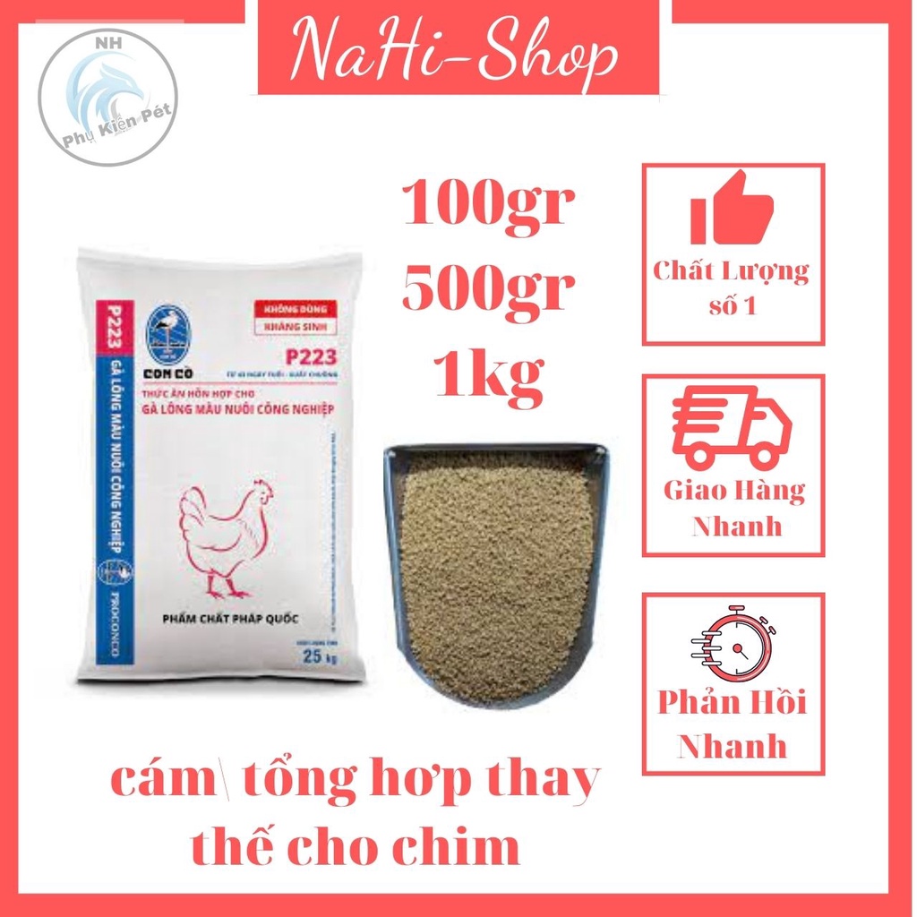 Cám Gà Con Hỗn Hợp Dùng Thay Cho Chim Non 100g - 500gr - Thức Ăn Cho Chim Mộc - NaHi Shop