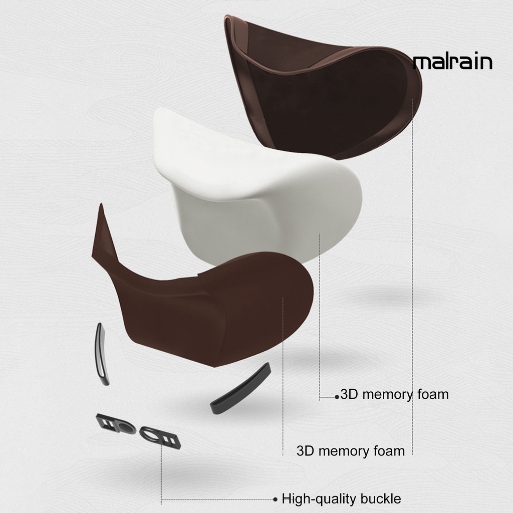 Gối Tựa Đầu Hình Chữ U 3D Bằng Cao Su Non Nảy Chậm Đa Năng Cho Xe Hơi