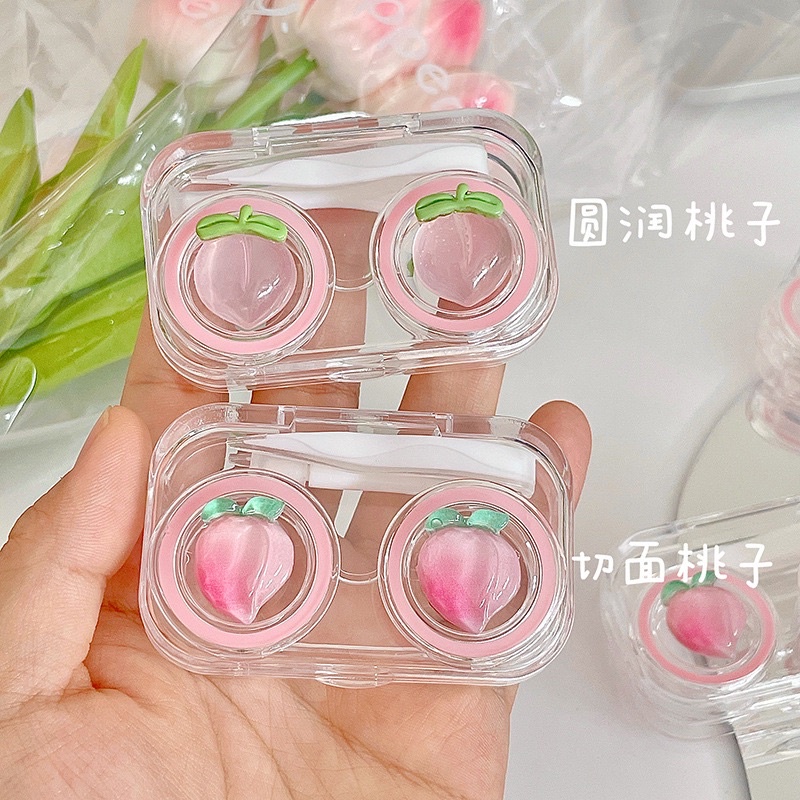 Khay Mini 3D Đào Peach- Case Đựng Lens