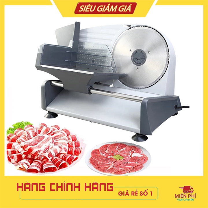 Máy Thái Thịt Sống, Chín Giò Chả, Thực Phẩm Đa Năng Điều Chỉnh Độ Dày 0.5-15mm