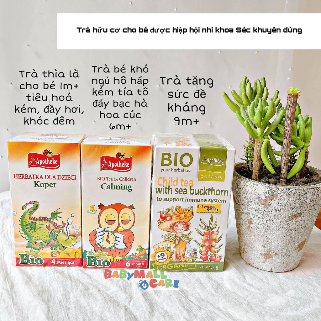 Trà ngủ ngon/tăng đề kháng hữu cơ cho bé từ 6M