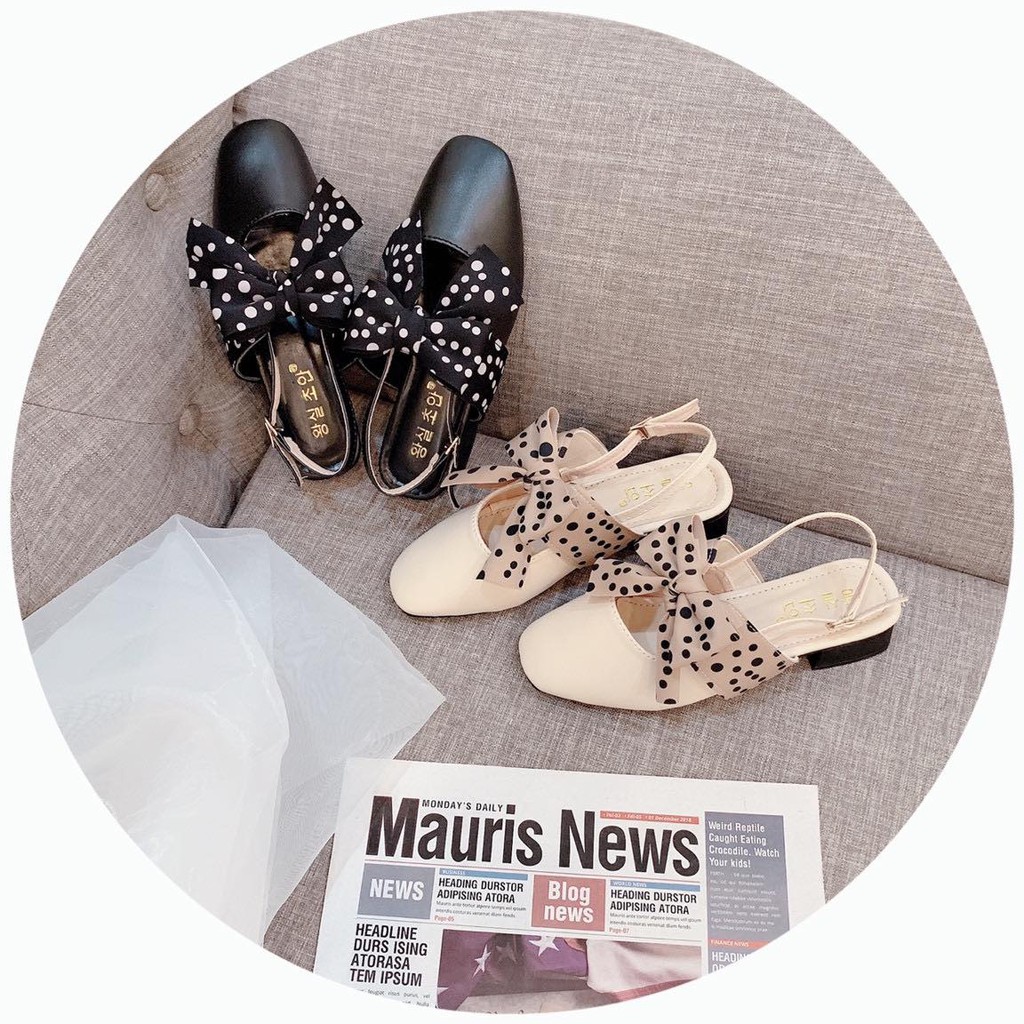 Giày bệt nơ vải dáng hàn quốc siêu xinh - v10 | BigBuy360 - bigbuy360.vn