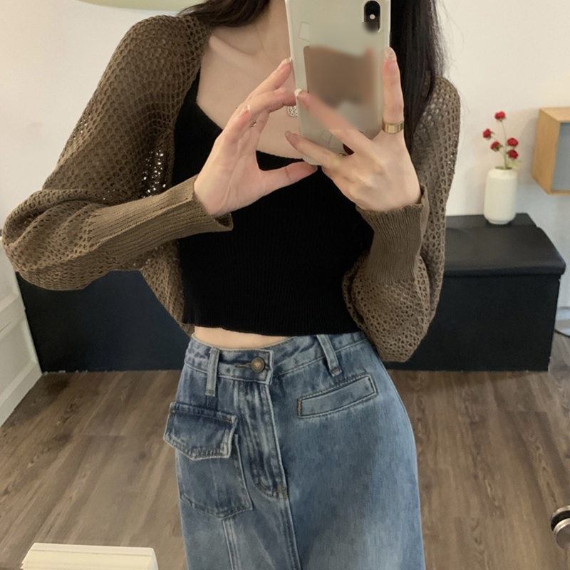 Áo Khoác Cardigan Tay Dài Dáng Rộng Chống Nắng Thời Trang Mùa Hè Tinh Tế Cho Nữ