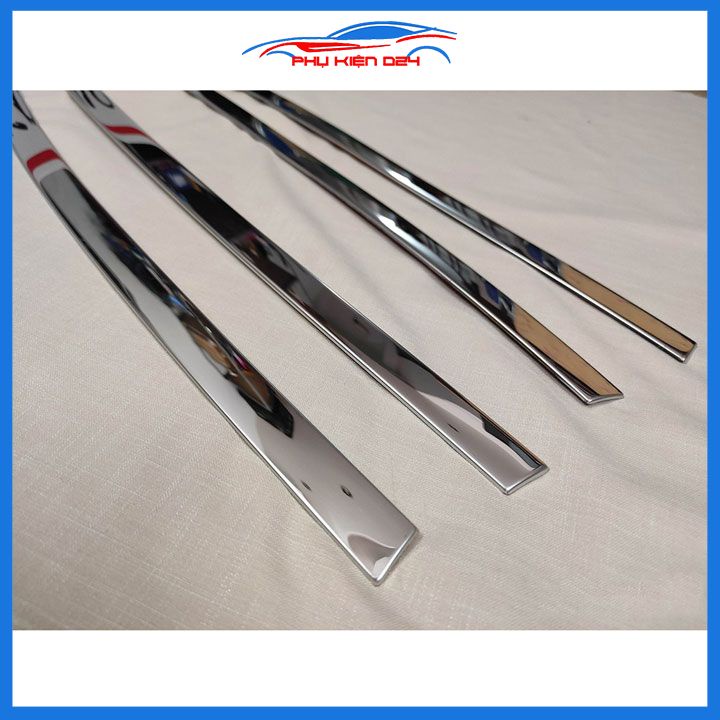 Bộ nẹp viền chân kính cong kính Raize 2021-2022-2023 Inox sáng bóng chuẩn form xe