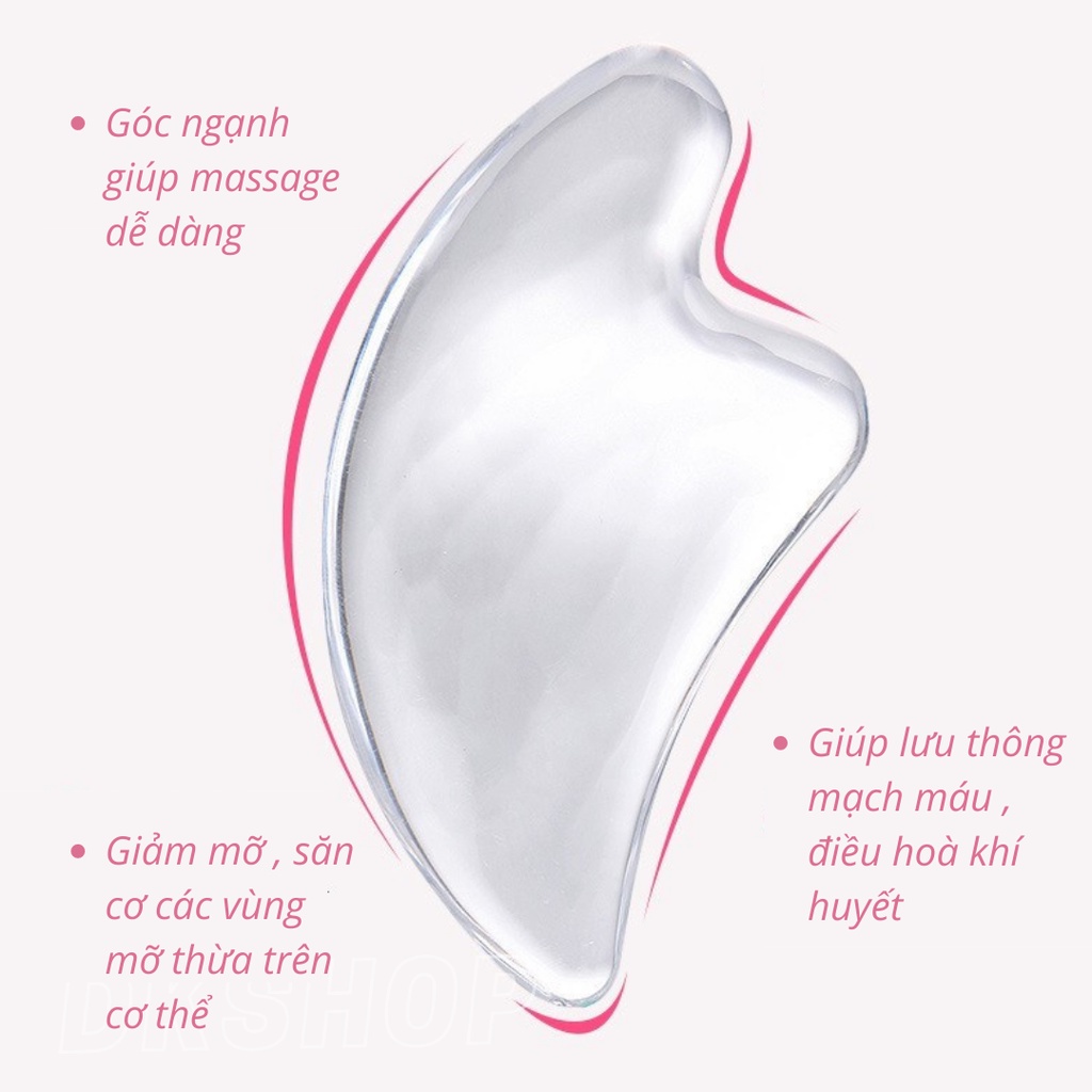 [Loại Xịn]Dụng cụ Matxa (massage) mặt Pha Lê 3D Trong Suốt  Cầm Tay Nâng Cơ Giảm Nhăn Căng Da