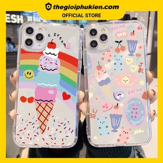 Mua Ốp lưng iphone silicon dẻo trong Ice-cream dành cho ip 6 đến 13promax - t32