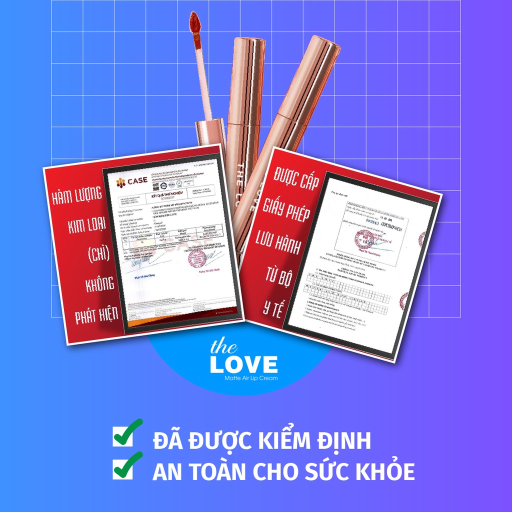 [MUA 1 ĐƯỢC 3] Son Kem Lì Không Chì THE LOVE VN Chính hãng 4ml | Thế Giới Skin Care