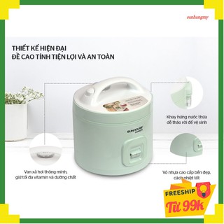 Nồi cơm điện 1.2L SUNHOUSE MAMA SHD8265B Xanh Ngọc