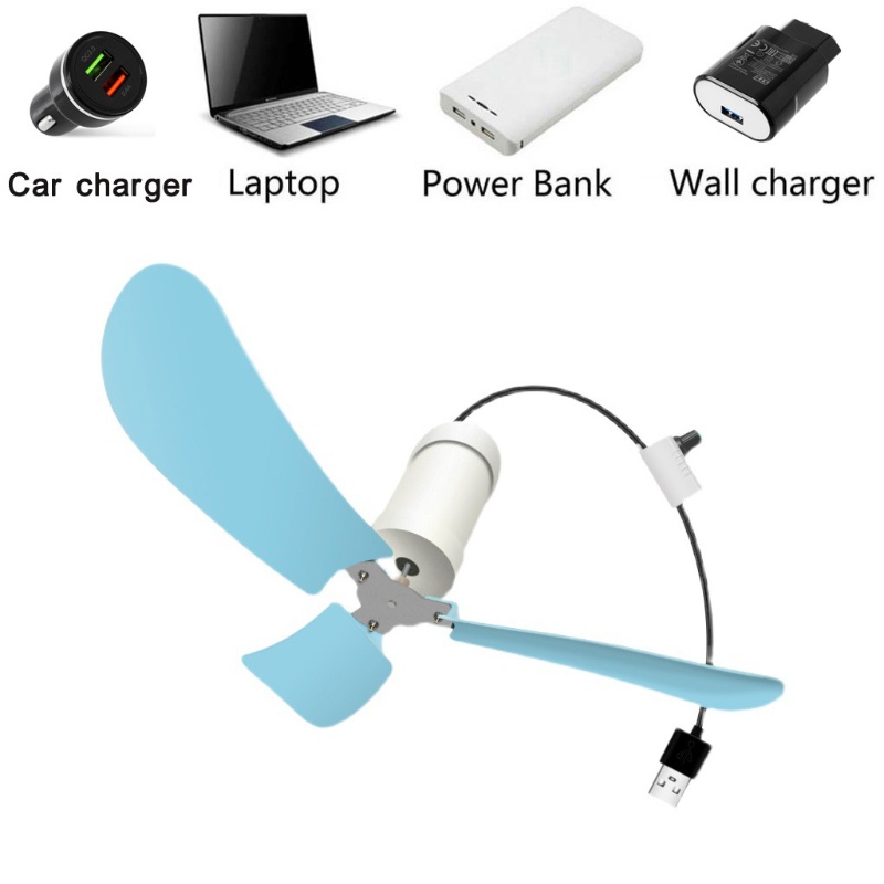 Quạt 3 Lá 5v Usb Có Công Tắc Điều Khiển Tốc Độ Cho Lều Cắm Trại