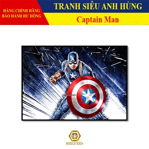 [MS26-51] Tranh Siêu Anh Hùng Captain Man - Tranh Treo Tường  Captain Man