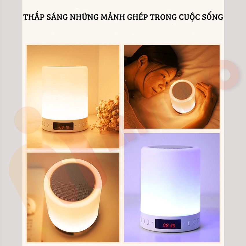 Đèn Ngủ Thông Minh 3 Trong 1 Minaho - Đèn Ngủ Có Loa Bluetooth Kiêm Đồng Hồ Báo Thức