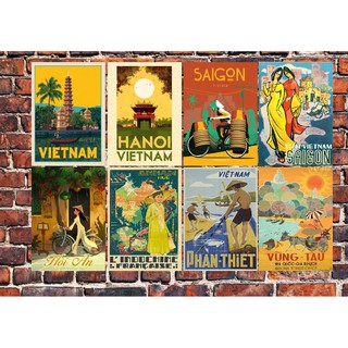 Tranh Thiếc (Poster kim loại) Chủ Đề "Vietnam"