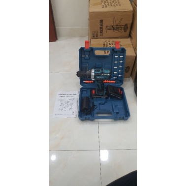 MÁY KHOAN PIN MAKITA 36V - 2 PIN - 1 SẠC  BAO GỒM 24 PHỤ KIỆN - 3 CHỨC NĂNG : BẮN VÍT , KHOAN , BÚA - BẢO HÀNH 6 THÁNG