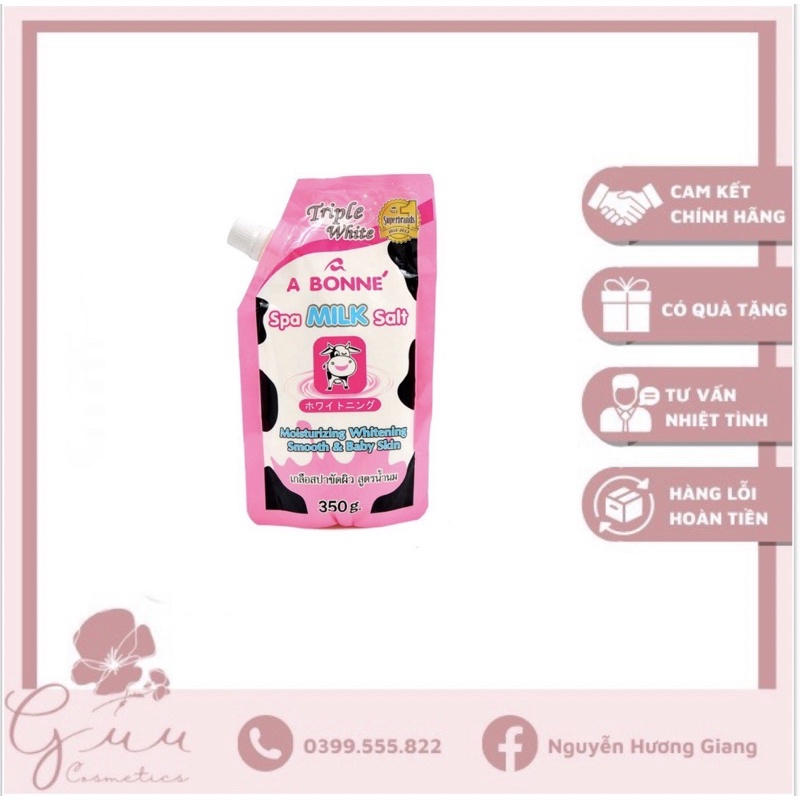 Muối tắm sữa bò tẩy da chết Abonne Thái Lan