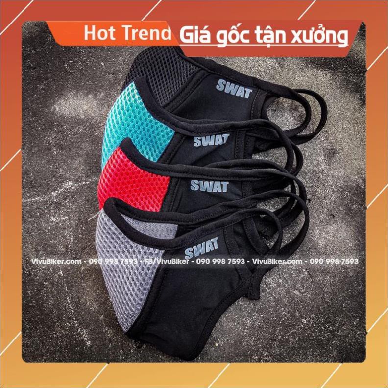 [Giống ảnh] [GIÁ KHO] Khẩu trang SWAT x1 cao cấp màu xám - Khẩu trang vải chống bụi cao cấp có thể giặt sử dụng lại