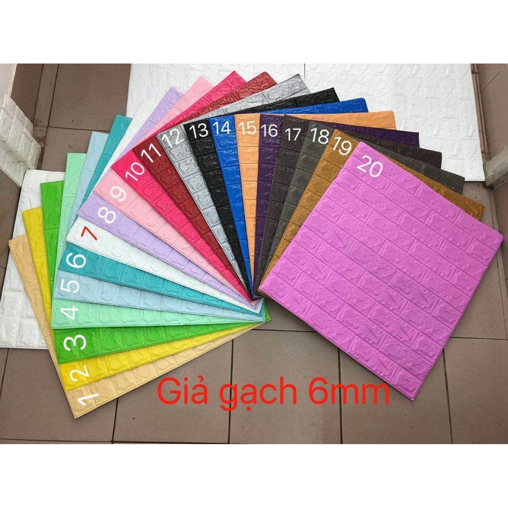 70 MIẾNG XỐP DÁN TƯỜNG 3D KHỔ 70 x 77cm LOẠI 5MM GIÁ GỐC