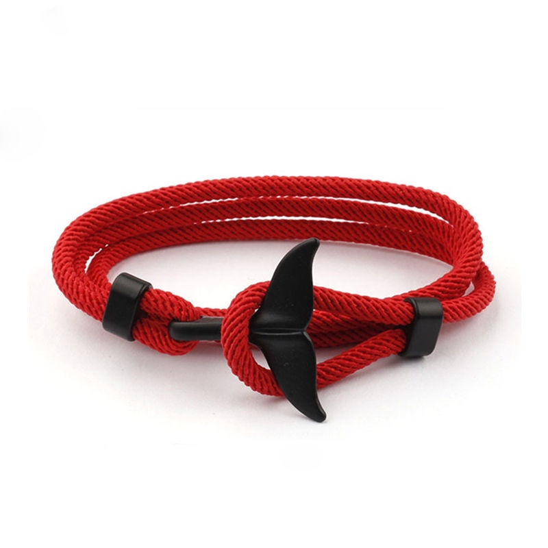 Vòng Tay Dây Bện Hai Khóa Cài Có Thể Điều Chỉnh Thời Trang Đơn Giản Cho Học Sinh