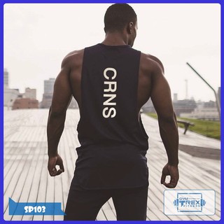 Áo tanktop tập gym CRSN SP103, Áo ba lỗ gym thun lưới siêu thoáng - Gym Trex