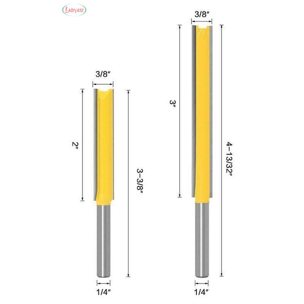 Set 2 Dao Cắt Gỗ Chịu Nhiệt 1 / 4x3 / 8x50 1 / 4x3 / 8x76 1 / 4 "