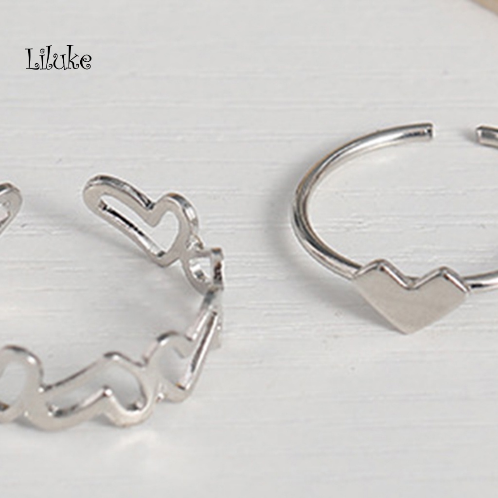 Nhẫn Hợp Kim Mạ Vàng / Bạc Kiểu Dáng Đơn Giản Thời Trang Cho Nữ