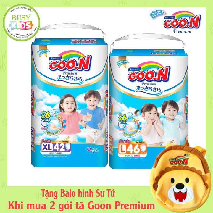 {Quà Tặng} Tã Goon Premium dán/quần size NB70/S64/M60/L50/XL44-M56/L46/XL42/XXL36/XXXL26