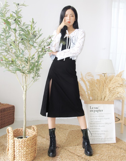 Áo cardigan ren trắng cột dây DALLA SAIGON | BigBuy360 - bigbuy360.vn