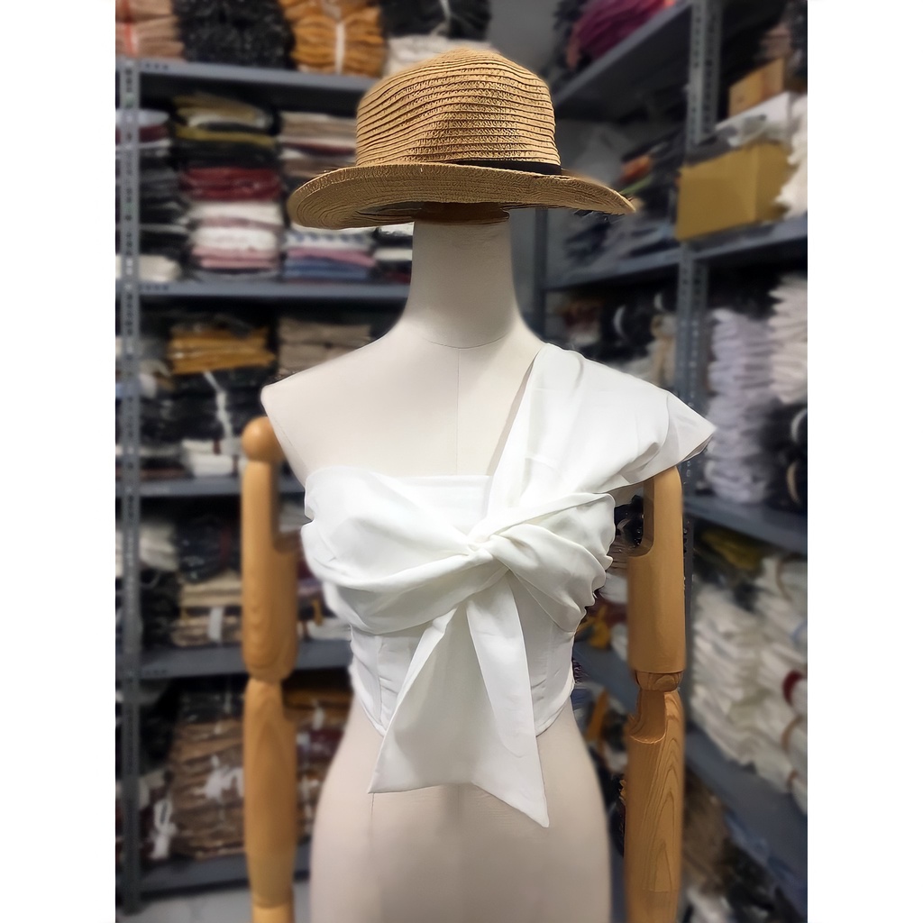 Áo Lệch Vai Thắt Nơ, Áo Nơ Chéo Vai P.A HOUSE