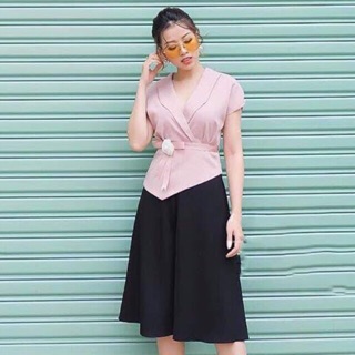Áo Kiểu Phối Nơ Eo