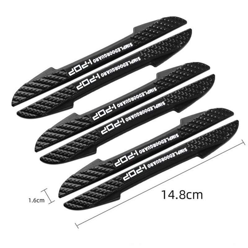 Set 6 dải cao su dán cạnh cửa xe hơi bảo vệ nhiều màu sắc