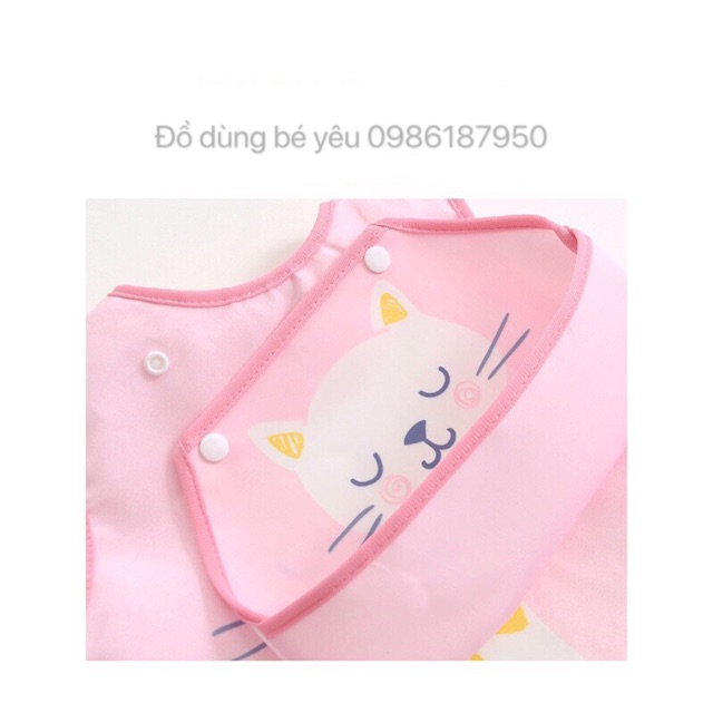 Áo yếm có máng hứng cho bé ăn dặm chống thấm Kooape Hàn Quốc [ babyboo]