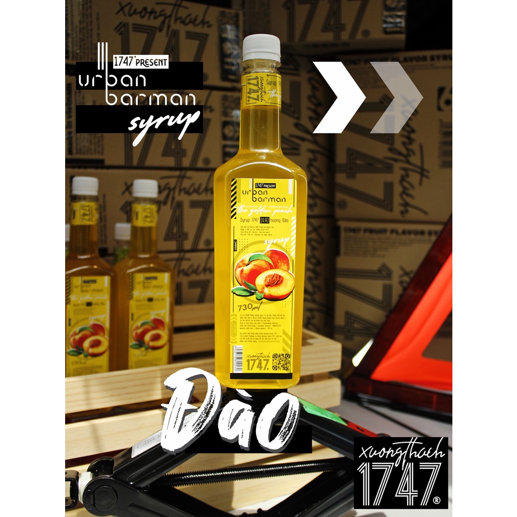 Urban Barman Syrup 1747 - Hương Đào - 730 ml
