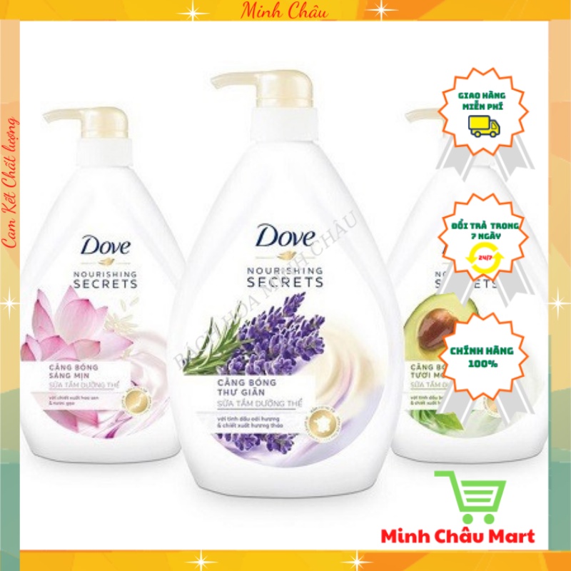 Sữa Tắm Dưỡng Thể Dove Căng Bóng Tươi Mới Thư Giãn Chai 527ml