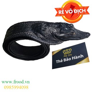 Thắt lưng da cá sấu nguyên con Ruby Luxury  RLS-TLD