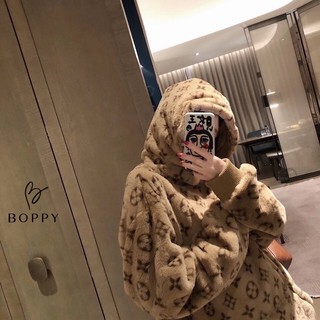 Áo hoodie LV lông thỏ