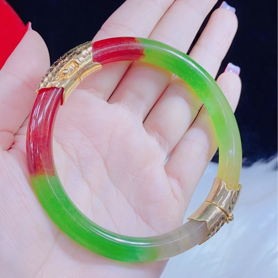Set Vòng Tay Đá Màu - HV076M05 - Giống Thật 99% - Đeo Đi Tiệc Lên Hình Cực Sang