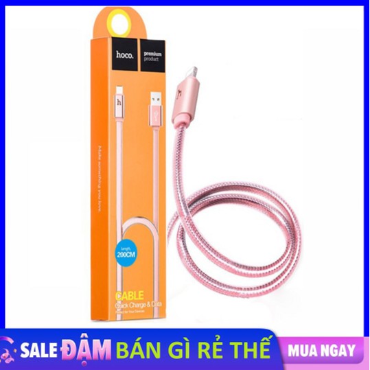 Dây sạc iPhone Hoco UPL12 dài 1.2m và 2m có đèn led báo hiệu