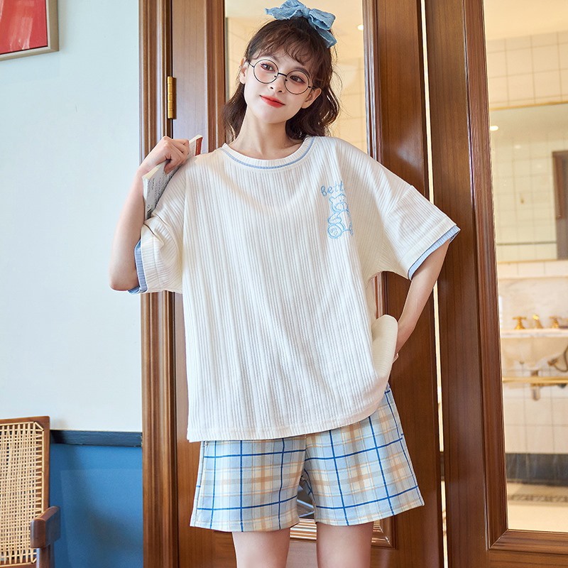 Đồ ngủ nữ pijama đẹp tay ngắn cotton cao cấp mặc nhà siêu cute dễ thương – CTN1