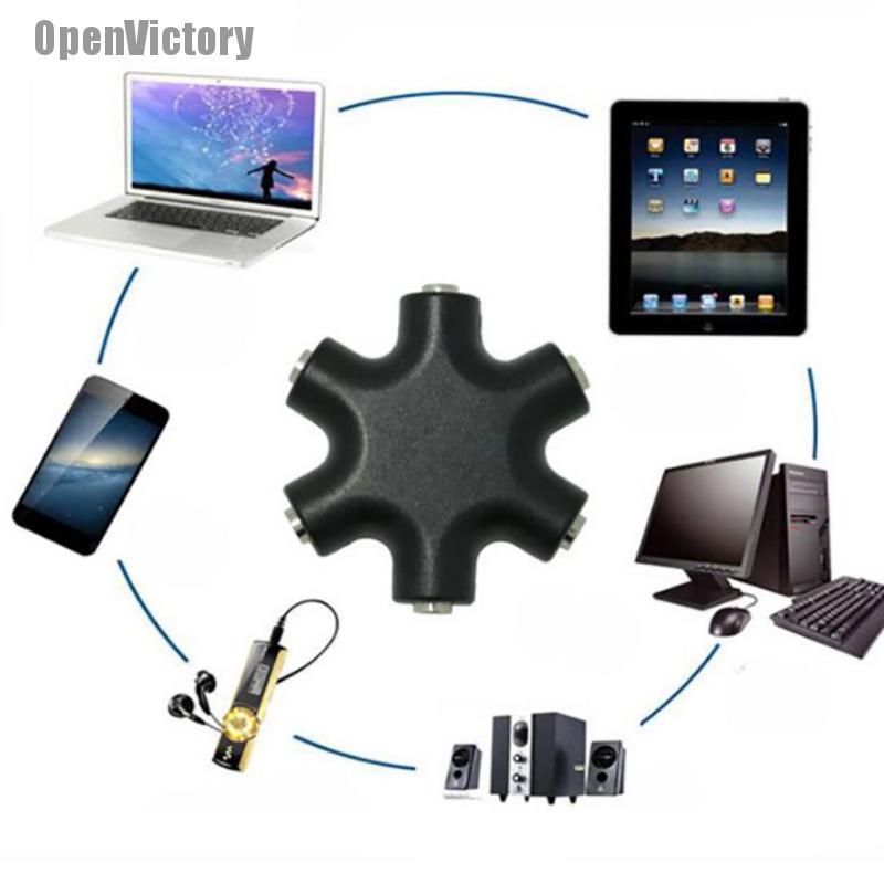 Bộ Chia Cổng Âm Thanh Aux 6x3.5mm | BigBuy360 - bigbuy360.vn