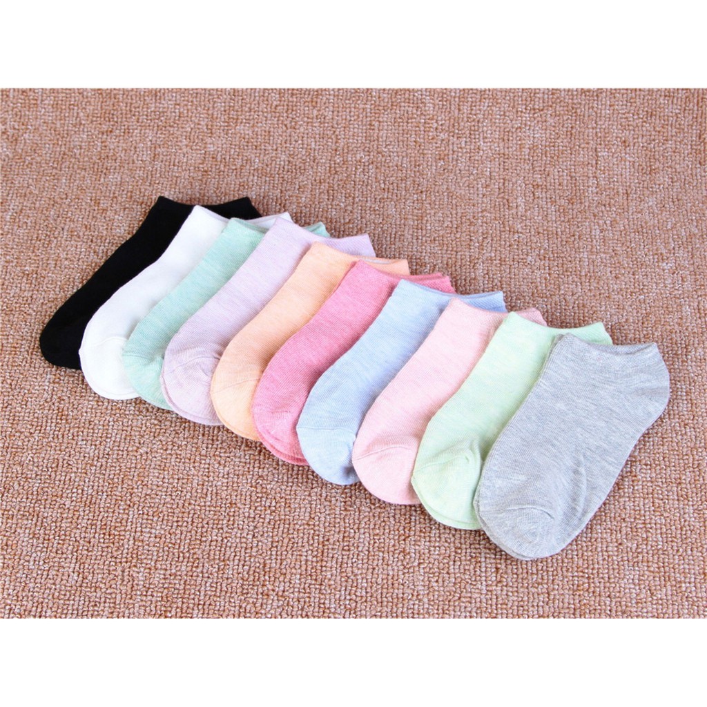 Vớ nữ cổ ngắn Mivino tất nữ cotton xuất nhật nhiều màu cute CT5