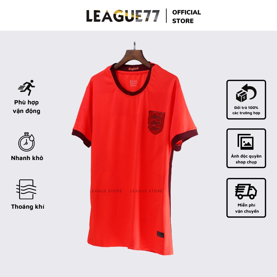 Bộ quần áo đá banh đội Anh - mẫu thể thao nam ngắn tay màu đỏ chất vải thoáng mát form âu