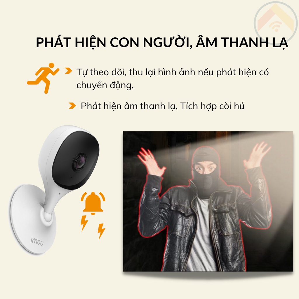 Camera giám sát IMOU Cue 2E-D FullHD Wifi chụp ảnh 2MP cảm biến CMOS chuẩn nén H264 đàm thoại 2 chiều