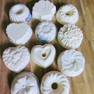 Combo 10 Khuôn Nhựa Làm Bánh Ấn Xôi Cơm Làm Rau Câu Đủ Mẫu