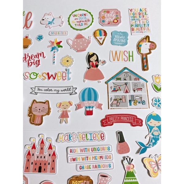Sticker all girl cắt sẵn trang trí Love box,scrapbook và khung ảnh nổi