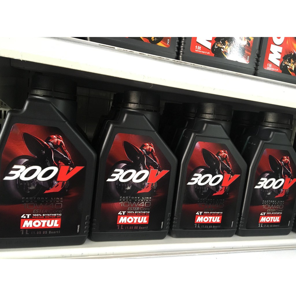 Nhớt Motul 300V Factory Line 10W40 1L tem 3 lớp