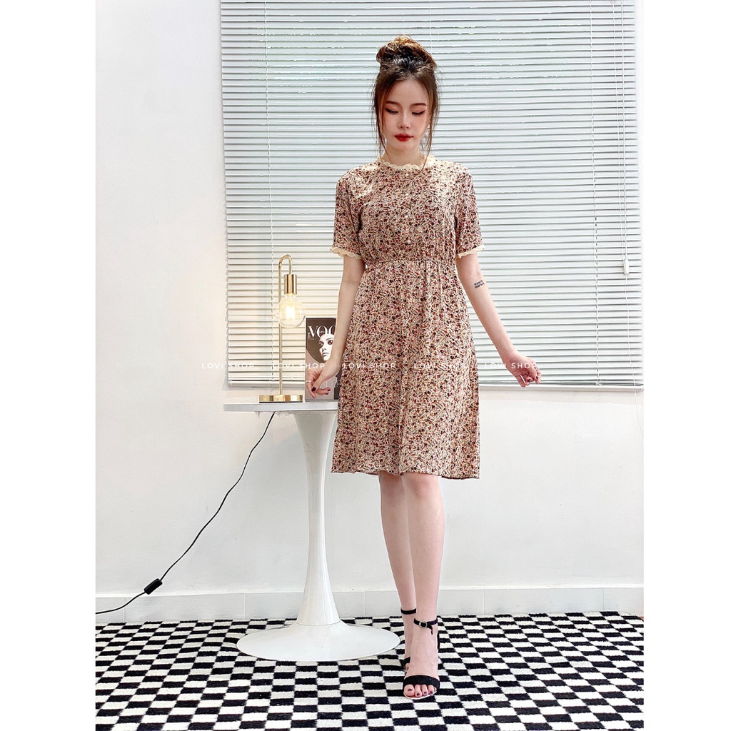 Váy/Đầm hoa nhí đẹp nhiều màu phong cách vintage LOVI