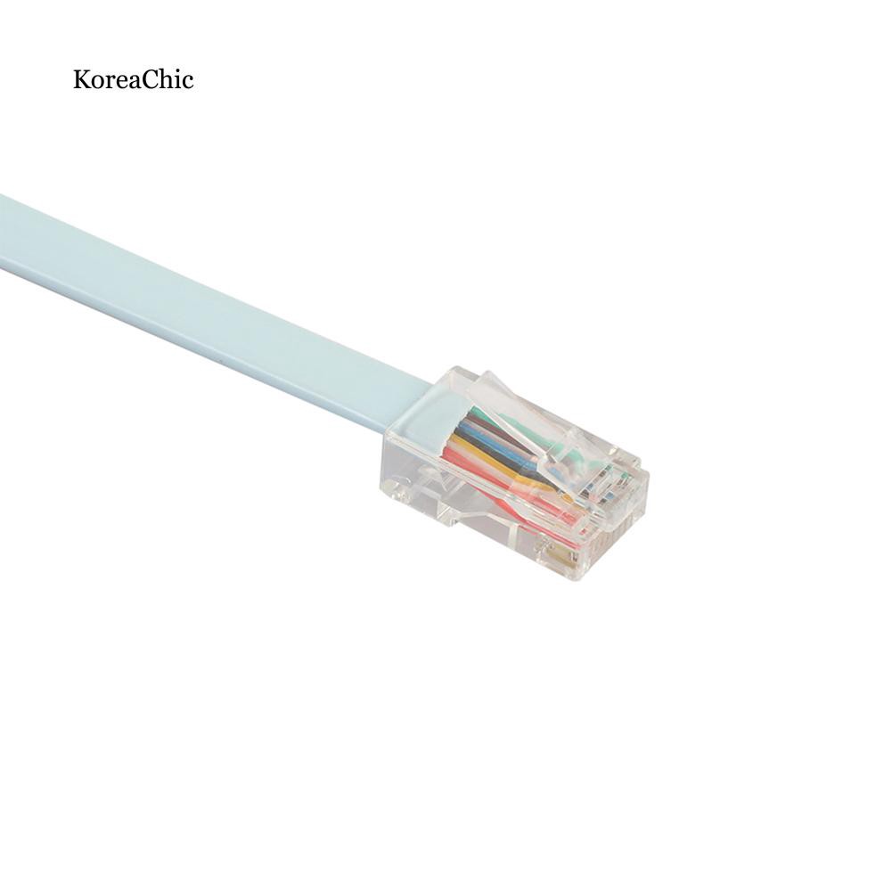 Cáp chuyển từ krcc _ 5ft 9pin DB9 Serial RS232 sang RJ45 CAT5 Ethernet