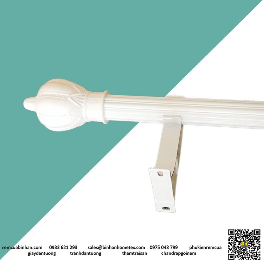 Thanh Treo Rèm 1 LỚP - Lắp PHỦ NGOÀI cửa -Modero