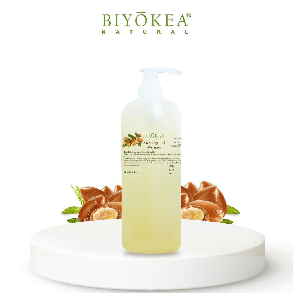 Dầu Argan Biyokea Nguyên Chất Giúp Dưỡng Da, Giữ Ẩm, Ngăn Ngừa Lão Hóa, Giảm Cân Được Dùng Trong Spa