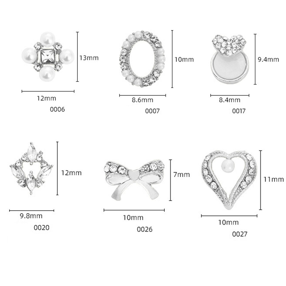 [Hàng mới về] Set 10 phụ kiện đính móng trang trí nghệ thuật xinh xắn